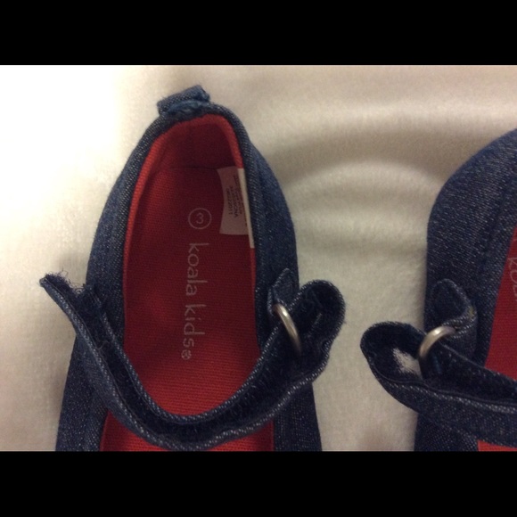 Koala Kids Little Girls Mary Jane Shoes Faux Denim - Picture 3 of 4